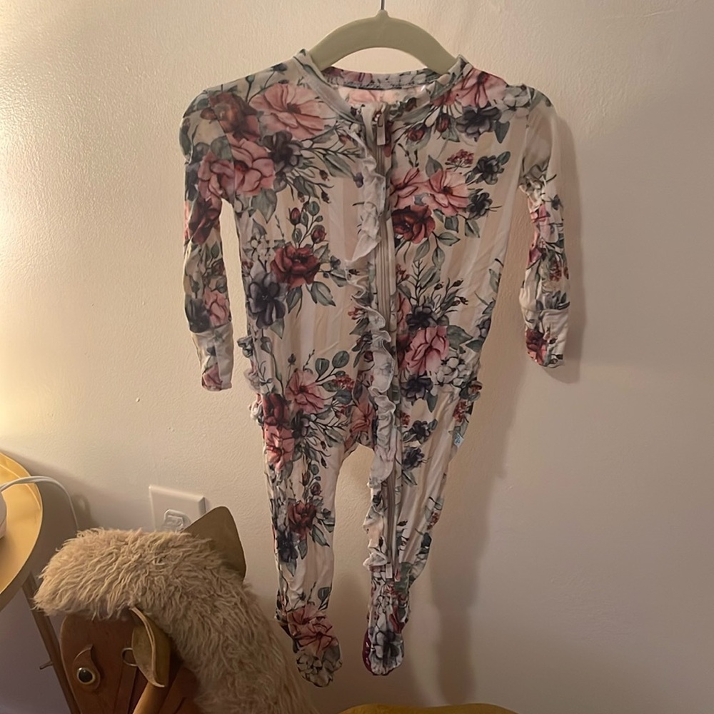 Posh Peanut Footie Ruffled Zipped One Piece